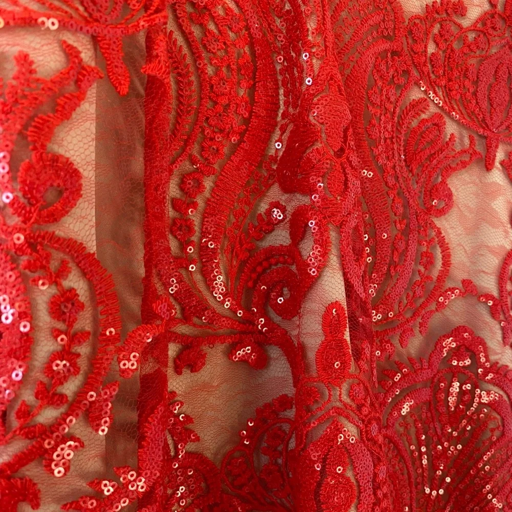 NWT Free People “Night Shimmers” mini dress in Red size 4 - Picture 6 of 7